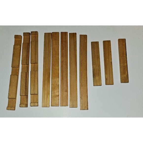 VTG Fort Sam Let's Pretend Wood Building Block Set Cavalry Indians ~ 101 Pieces - Picture 12 of 16